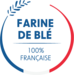 Logo pour indiquer que le produit contient de la farine de blé tendre panifiable 100 % française, homologuée pour la meunerie française (BPMF) - produite en France.