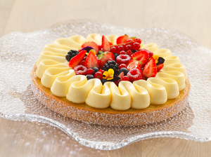 tarte creme mousseline fruits rouges.