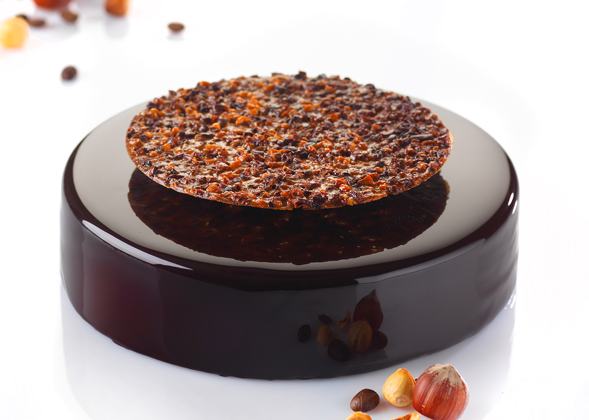 royal miroir chocolat entremets.