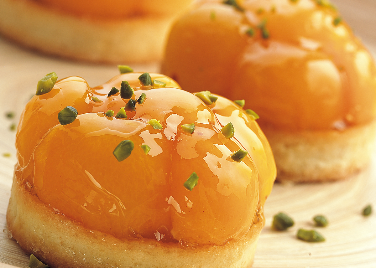 tartelette glaçage abricot.