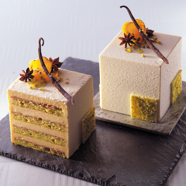 dessert cube exotique speculoos.
