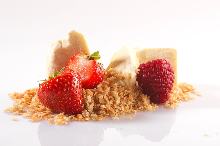 ingredients croustillant fruits rouges.
