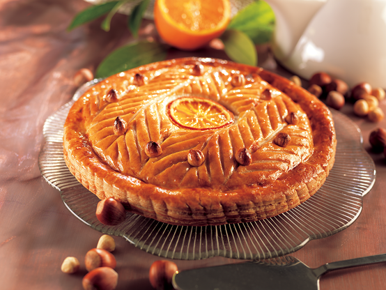 galette orange noisette.