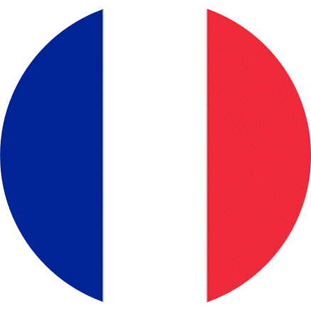 Logo aux couleurs du drapeau français – bleu - blanc - rouge – qui indique que le produit de la marque Catherine est fabriqué en France, dans les usines CSM Ingredients de Bischheim, en Alsace