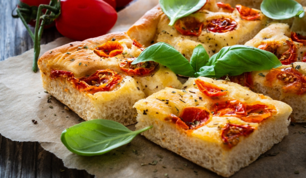 Pizza and focaccia